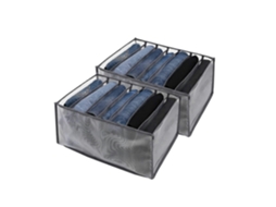Organizador De Roupas Dobrável E Lavável Com 7 Compartimentos Para Jeans, Leggings E Camisetas. Olysi Shop