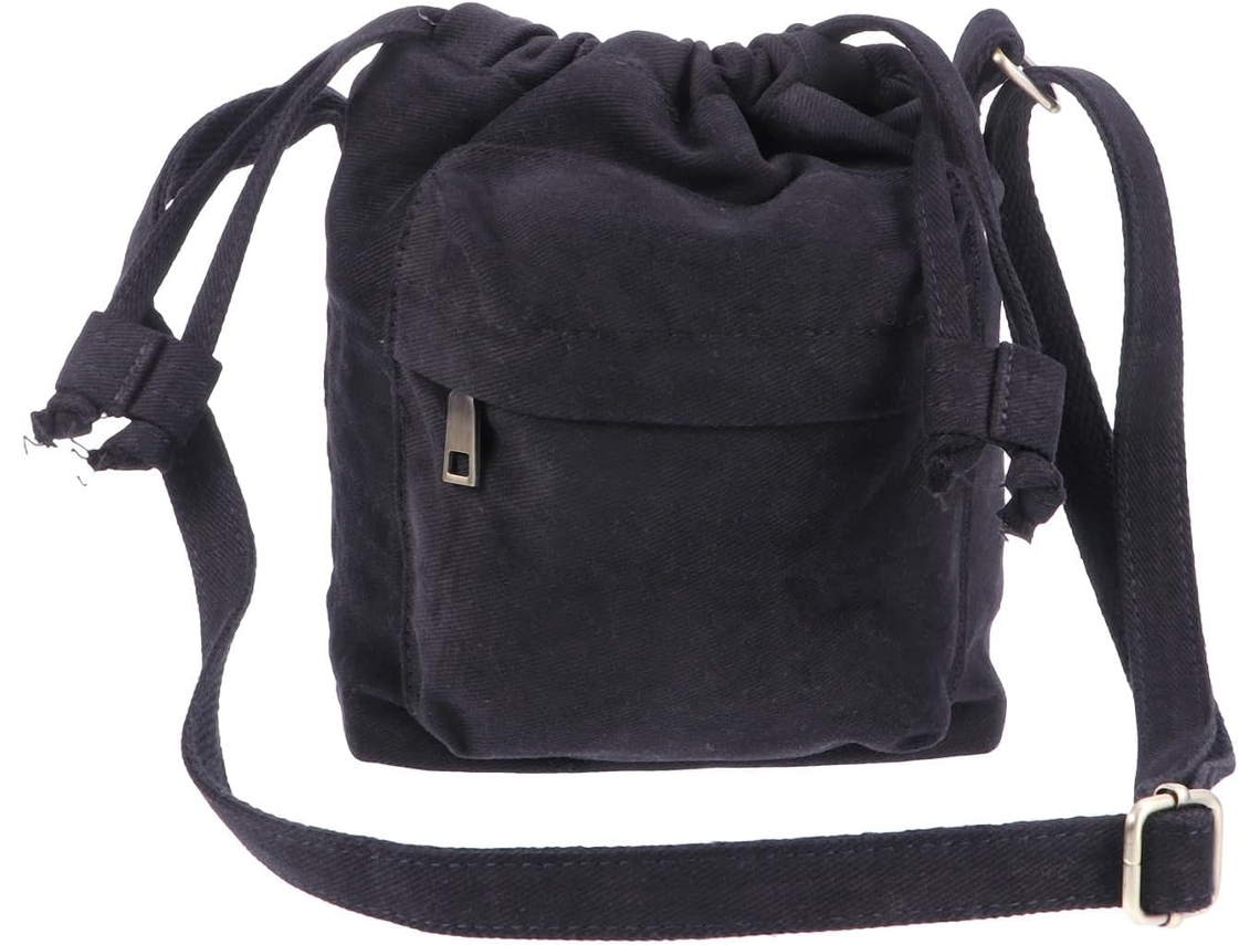 Bolsa Feminina Elegante Em Lona Estilo Vintage, Prática Bolsa De Ombro Com Capacidade Para Vários Itens.