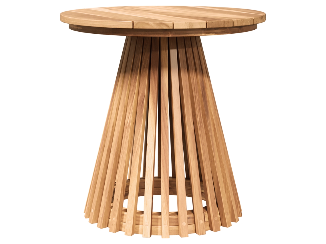 Conjunto 1 Mesa Lateral Vidaxl Castanho Madeira De Teca Maciça (50 X 50 X 49,5 Cm)