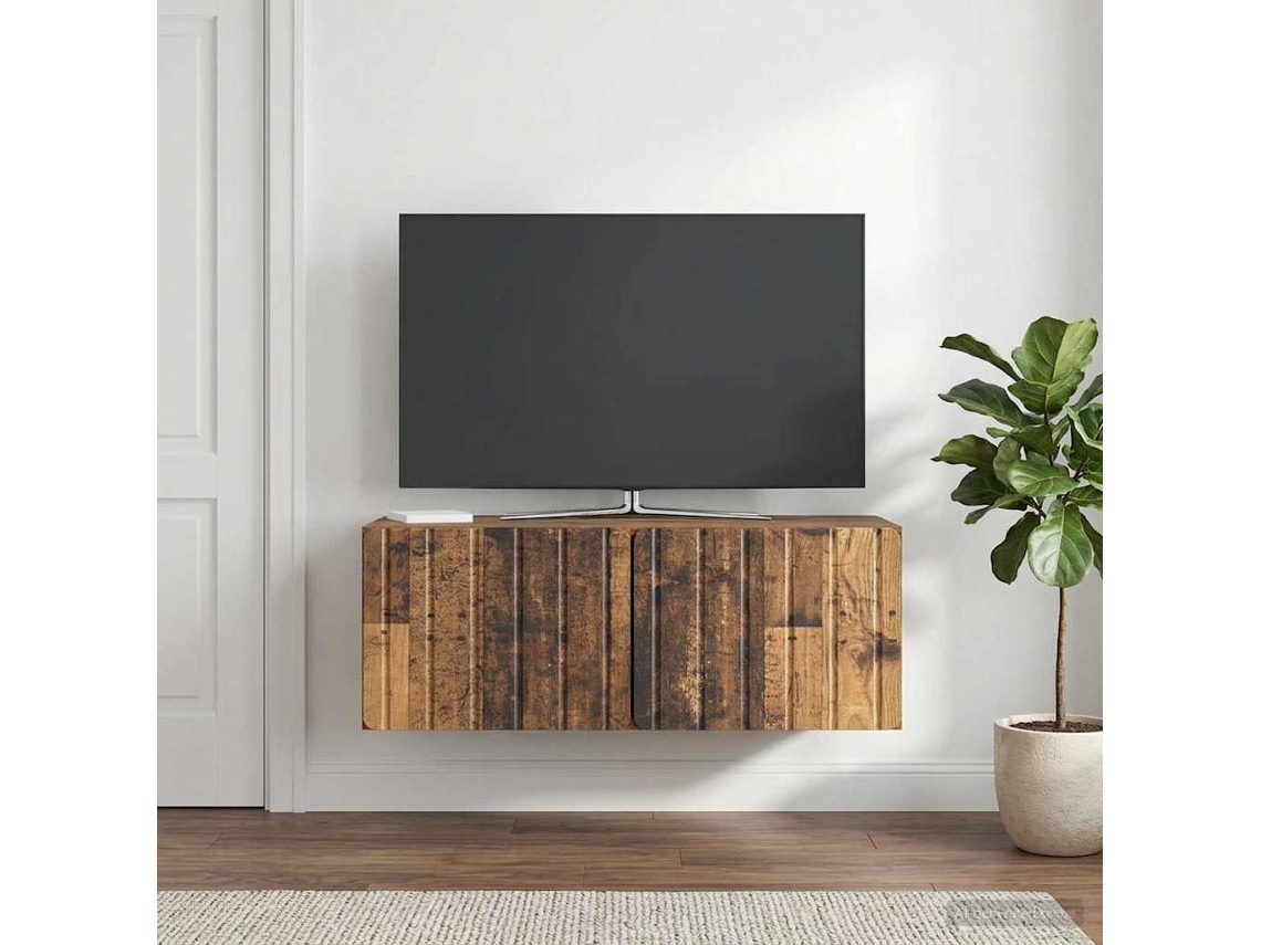 Vidaxl Gabinete de Tv de Parede Madeira Antiga 78,5 X 41 X 30 Cm
