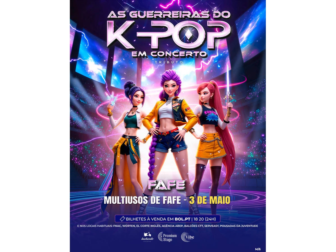 Bilhete GUERREIRAS DO K-POP|FAFE