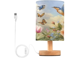 Cabeceira de mesa com iluminação LED na parte inferior e portas USB, ideal para leitura e como luminária de mesa de cabeceira, com cúpula de teto.