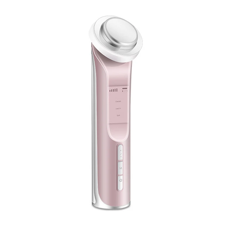Escova De Limpeza Facial Elétrica Com Vibração (rosa) E Microcorrente Para Cuidados Faciais.