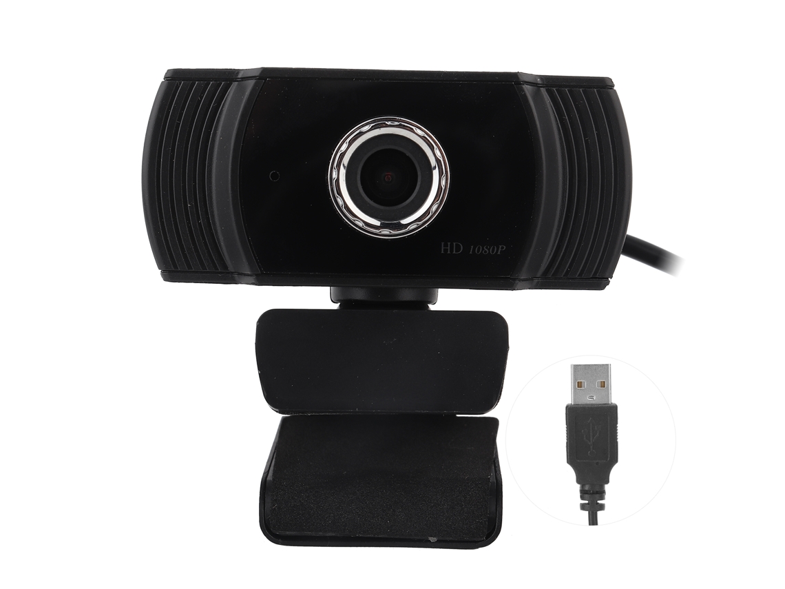 Webcam (1080p Com Foco Ajustável E Microfone)