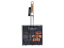 Parrilla 3 pescados mango madera 28x28 cm