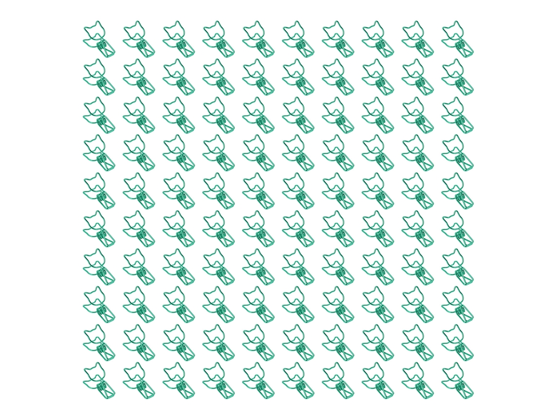100 Clips De Carpeta Em Forma De Gato, Bonitos E Resistentes, Para Notas, Papéis E Roupas.