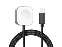 Carregador Magnético Sem Fio De Carga Rápida Com Interface Type-c Para Apple Watch Se 1 Preto