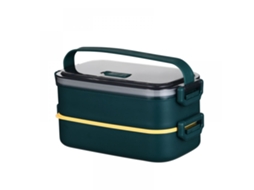 Caixa de Almoço Caixa Bento para Adultos e Crianças 3 Camadas 2.25L Verde NEVEANCE