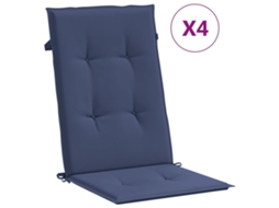 Highback Chair Cushion, Highback Chair Cushions Vidaxl Azul Tecido (120 X 50 X 3 Cm)