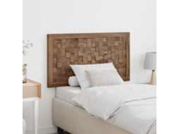 Vidaxl Cabeceira De Cama Natural Madeira De Teca Sólida