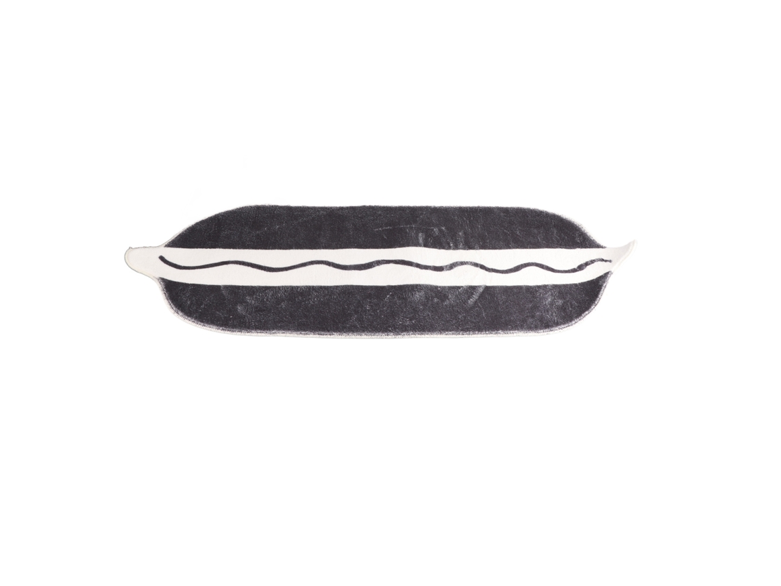 Tapete Runner Xadrez Preto e Branco 40x120cm | S/MARCA