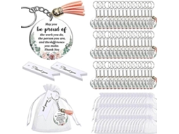 Conjunto De 48 Chaveiros Inspiradores Em Acrílico Para Agradecimento A Professores, Elegantes Chavei Gokoco