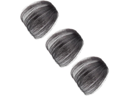 Faixa de aplique espessa Preta, feita com material resistente a altas temperaturas, segura para uso como peruca. Conjunto de 3 peças.