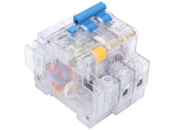 Veloriskku disjuntor de Corrente Residual Miniatura Dz47le‑63 C63 2p 6~63a com Tampa Transparente Proteção Contra Vazamentos