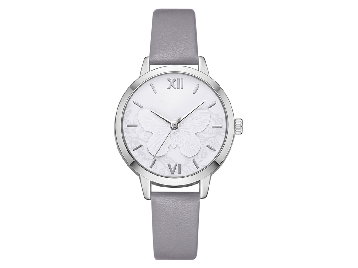 Relógio de Pulso Feminino Lvpai de Couro Pu Estilo Casual Clássico Cinza