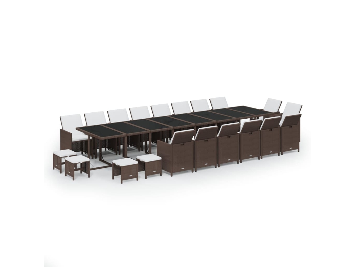 Garden Dining Set, Garden Dining Sets Vidaxl Marrom Rattan / Vime (n/a)