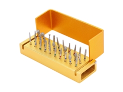 Suporte Para Manijas De Alta Velocidad Golden Dental Com 30 Brocas Diamantadas Para Odontologia