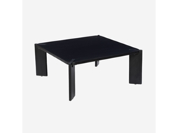 Mesa De Centro Exótica Quadrada Em Madeira Maciça, Preto Sweeek