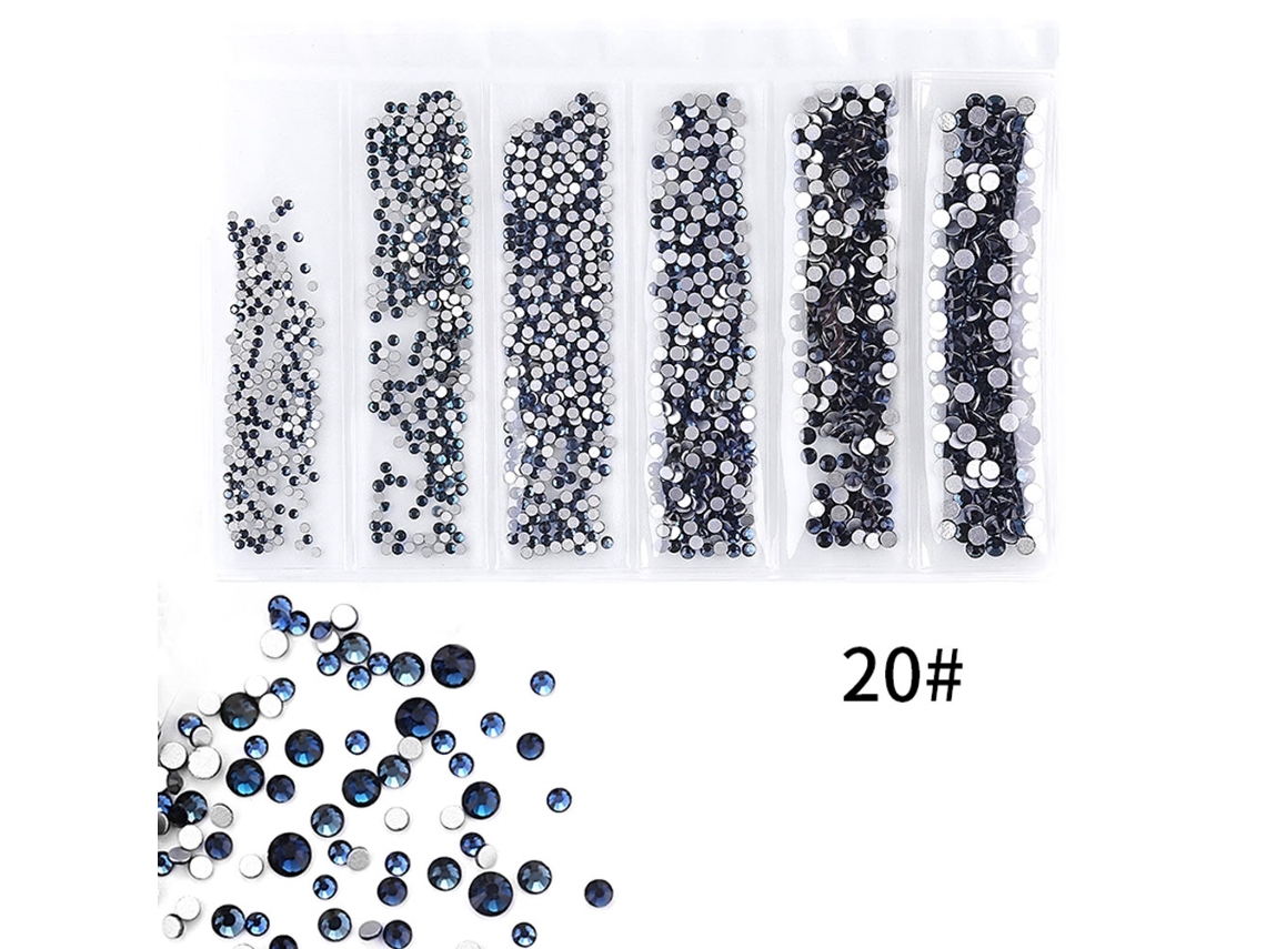 Pedras De Strass Para Unhas Artísticas 6 Gradeado Com Múltiplas Cores Ferramentas De Manicure Diy (20)