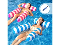 Boias Infláveis ​​para Piscina, Rede Aquática, Rede Inflável Para Adultos, Espreguiçadeira Inflável Para Piscina - 2 Peças