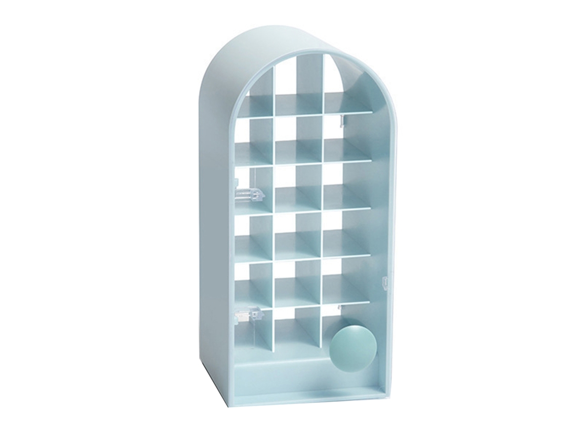 Rack de Armazenamento de Batom com 18 espaços moldura de castelo azul S/MARCA