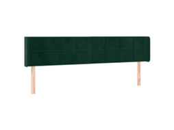 Cabeceira de Cama com Abas Veludo Verde Escuro MAISON EXCLUSIVE (163x16x78 cm)