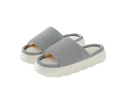 2026 zapatos de Linho para Mulheres com Solas Grossas Antiderrapantes para Interiores, Temporadas Versáteis, Tamanhos Eu36 Eu38 Eu40