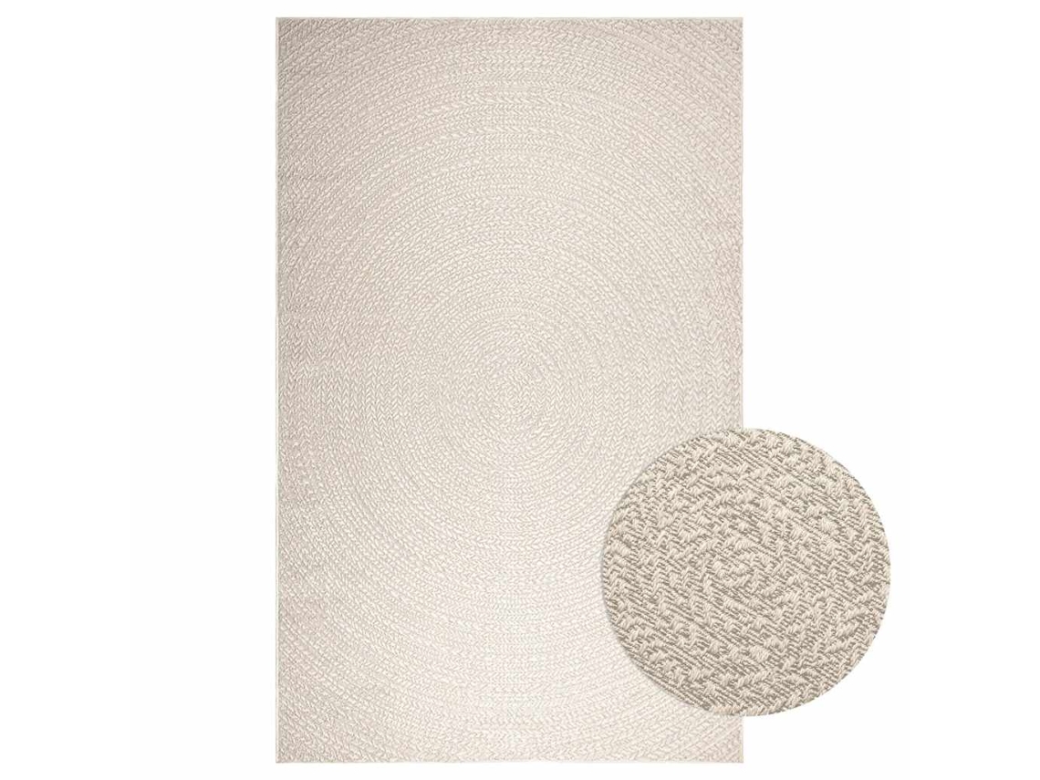 Vidaxl Tapete Zizur Creme 200x290cm Aspeto De Juta Interior E Exterior