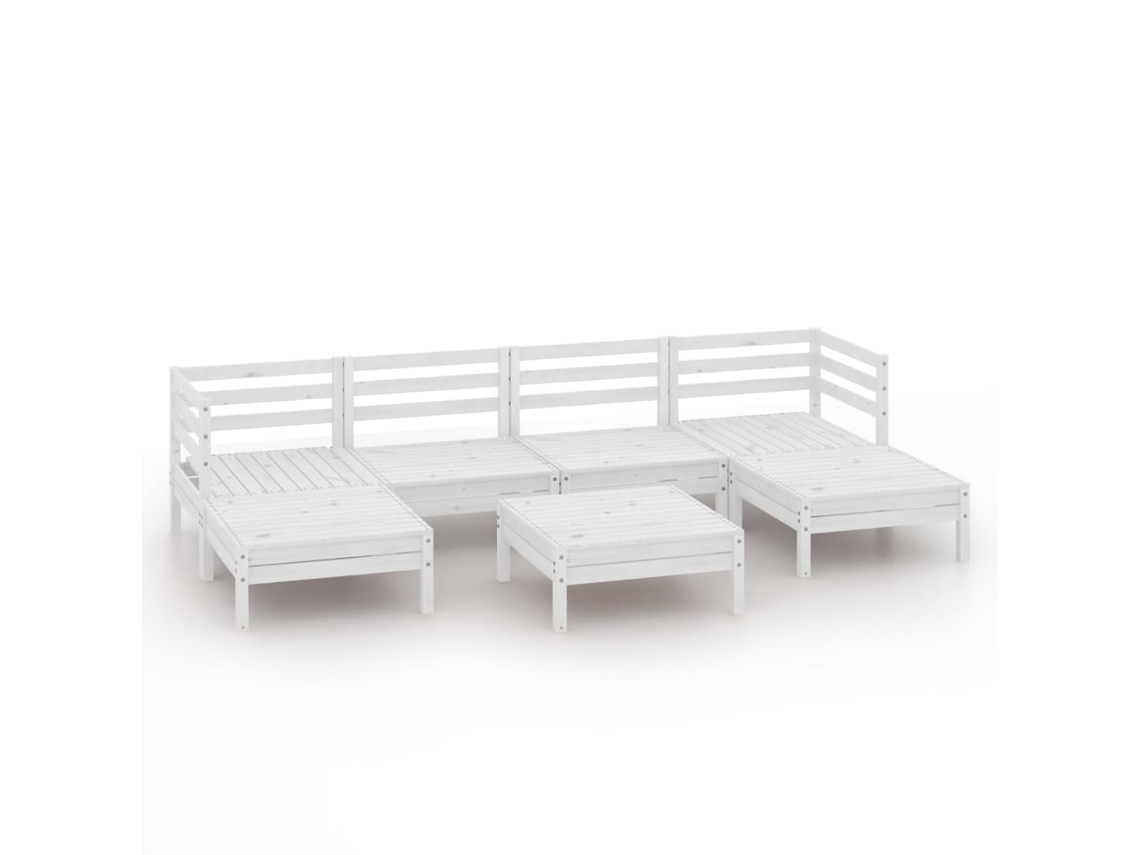 Garden Lounge Set, Garden Lounge Sets Vidaxl Branco Madeira De Pinho (n/a)
