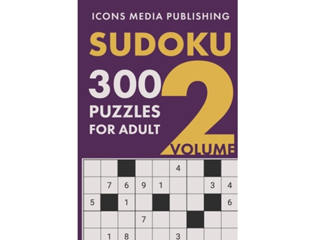 Livro 300 Hard Level Sudoku Puzzles Volume 2 de Icons Media Publishing (Inglês)