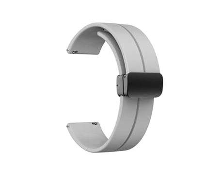 Pulseira de silicone Capasmart com fecho magnético para Samsung Galaxy Watch7 Bluetooth 40 mm, cinza