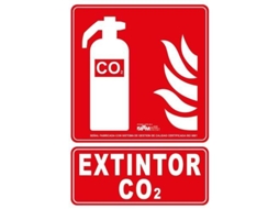 Señal de extintor CO2 PVC Classe B ATM-SEÑALIZACIÓN