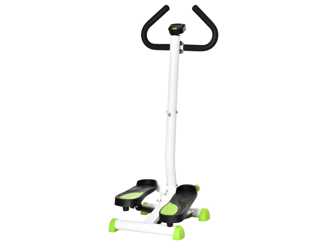 Máquina de step S/MARCA, com LCD, pedais antiderrapantes, 55x44x108cm, verde/preto