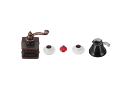 Bjww-mini Cafeteira Para Casa De Bonecas 1:12, Moinho E Xícara Ornamentais, Modelo De Brinquedo Em Miniatura