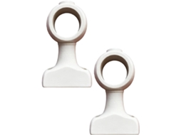 Conjunto De 2 Suportes Para Varão De Cortina Em Madeira Natural, Varões De 35 Mm, Resistentes E Decorativos, E