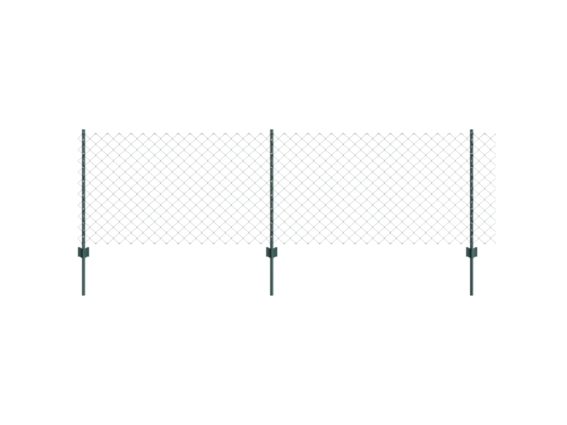 Conjunto 1 Painéis De Cercas Exteriores Vidaxl Verde Aço (10 X 0,8 M)