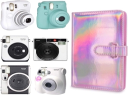 Mini álbum de fotos Lurelia, 96 bolsos, 3 dobras, acabamento em couro, camada de PU