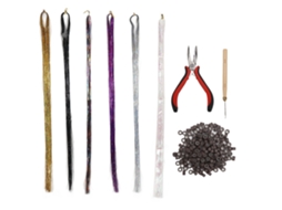 2026 kit de Tinsel para Cabelo com Ferramentas Fio Brilhante e Colorido para Festas e Festivais