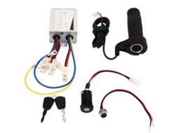 Kit de conversão para bicicleta elétrica com controlador de duas velocidades, mango de acelerador e fechadura elétrica 24v 350w