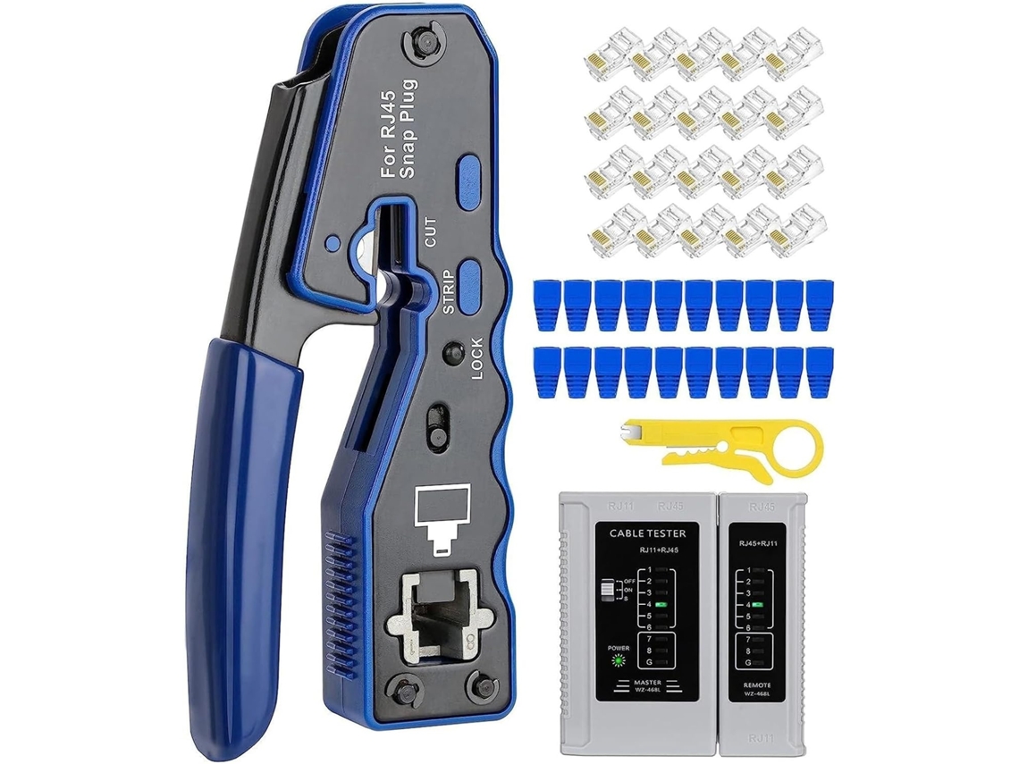 Ferramenta De Crimpagem Para Cabos Elétricos, Kit De Fixação De Cabos Para Conectores.