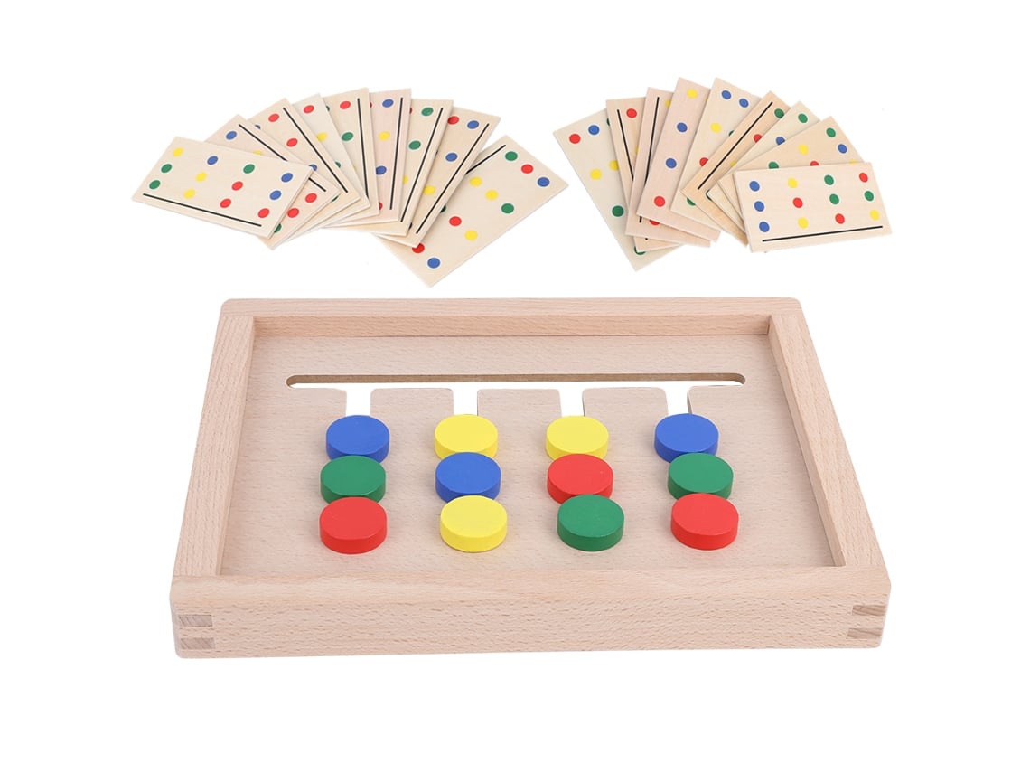 Mali quebra cabeça de Deslize de Madeira para Crianças Jogo Lógico de Cores e Formas Brinquedo Educativo
