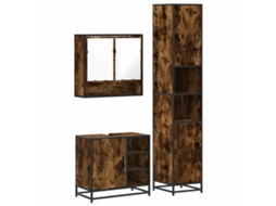 Bathroom Furniture Set, Bathroom Furniture Sets Vidaxl Marrom Madeira Processada (n/a)