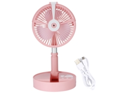 Ventilador Portátil Usb Plegable Con Humidificador Y Luz Nocturna
