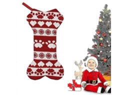 Meias De Natal Com Estampa De Pata De Gato Em Formato De Osso Xadrez Para Cães Olysi Shop