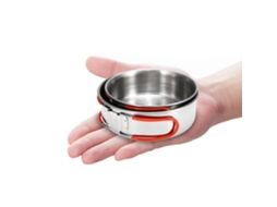2 Tigelas Aço Inox para Camping Outdoor