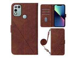 Capa De Celular Infinix Hot 11 Play Crossbody Com Aba E Textura 3d Em Couro.