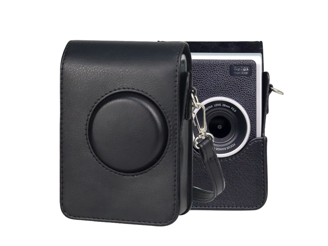 Capa Vertical De Couro Pu Com Alça Para Fujifilm Instax Mini Evo Brilvibera