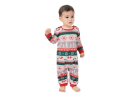 Laxiscreed Conjunto De Pijamas De Natal Para Família, Estilo Fofo, Manga Longa E Cores Suaves Para Crianças 8-9 Anos