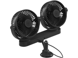 Ventilador Portátil Para Carro Com Alimentação Usb E Duas Cabeças