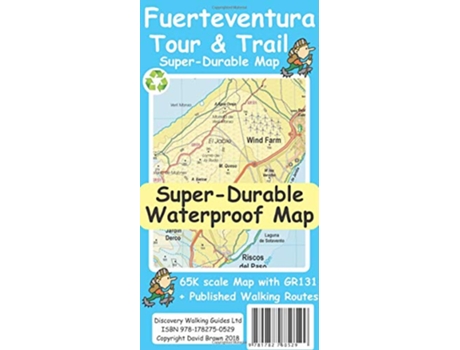Livro Fuerteventura Tour and Trail Map de David Brawn (Inglês)